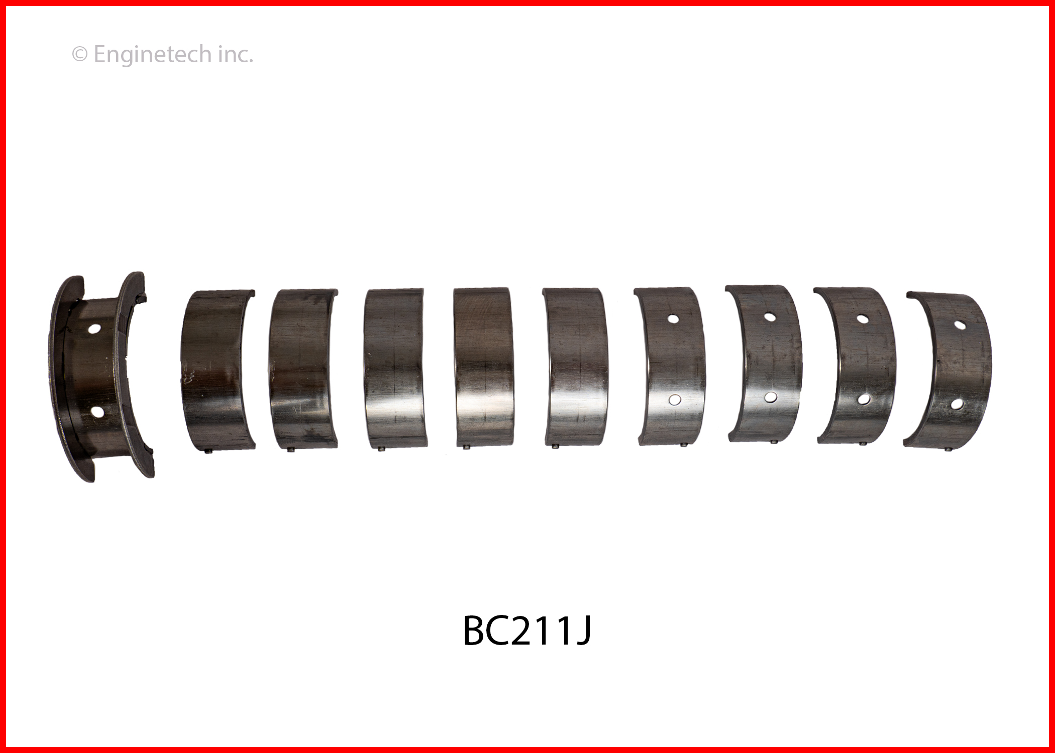 Enginetech Engine Full Crankshaft Main Bearing Set - BC211J010